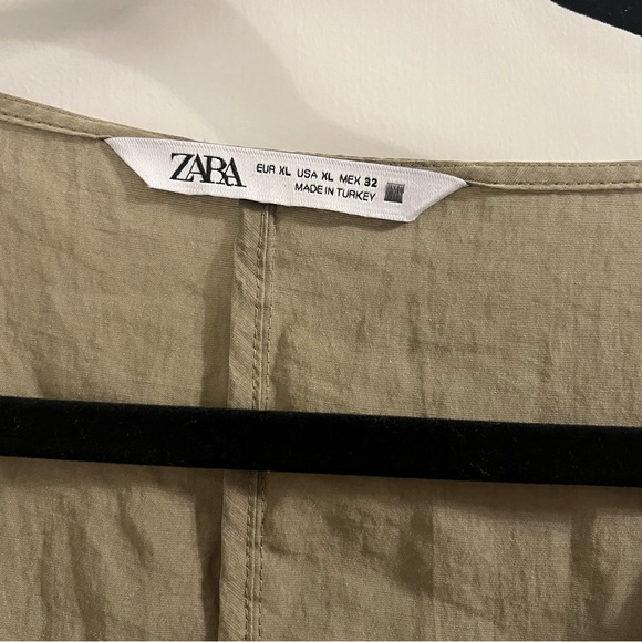 ZARA Khaki babydoll dress - Picture 3 of 3